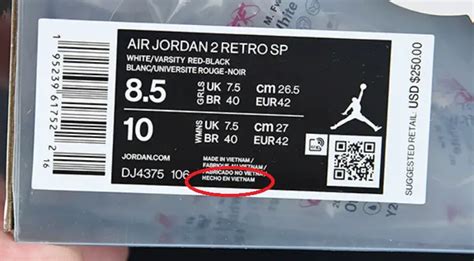 are jordans made in vietnam or china